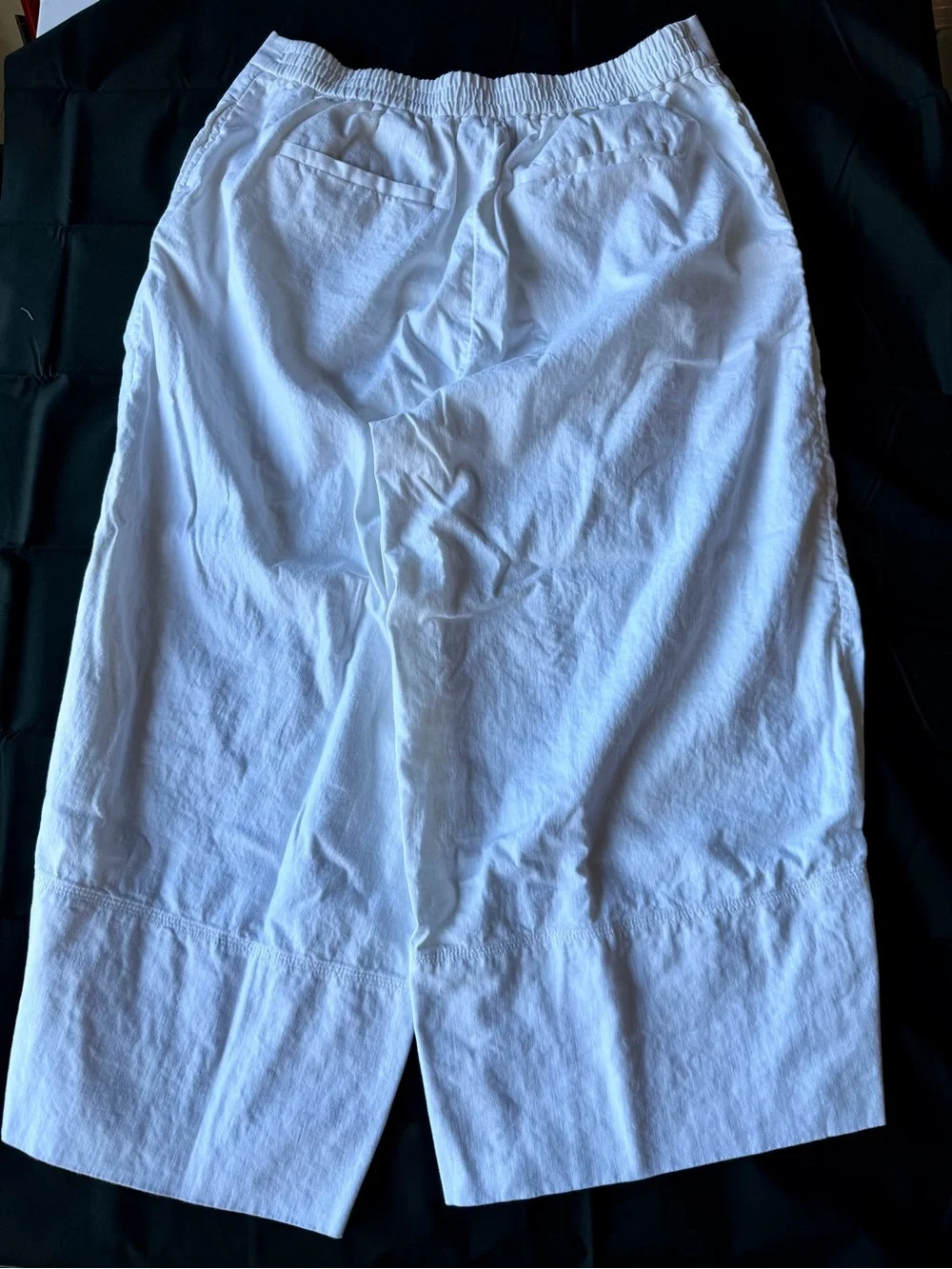 Banana Republic - White Wide-Leg Linen Blend Pants